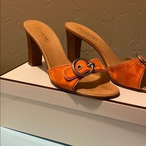 Coach orange heel